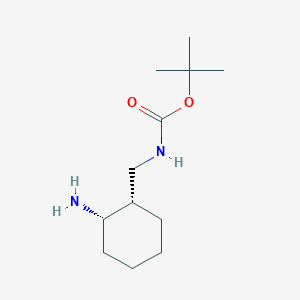 molecular formula C12H24N2O2 B2588591 叔丁基 N-[[(1S,2S)-2-氨基环己基]甲基]氨基甲酸酯 CAS No. 1903425-56-8