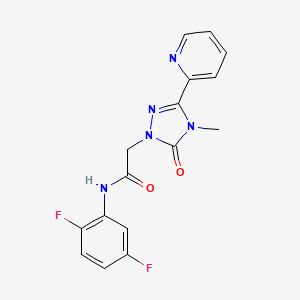molecular formula C16H13F2N5O2 B2588601 N-(2,5-二氟苯基)-2-(4-甲基-5-氧代-3-(吡啶-2-基)-4,5-二氢-1H-1,2,4-三唑-1-基)乙酰胺 CAS No. 1798622-37-3