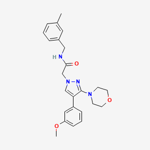 molecular formula C24H28N4O3 B2588605 2-(4-(3-甲氧基苯基)-3-吗啉代-1H-吡唑-1-基)-N-(3-甲基苄基)乙酰胺 CAS No. 1286713-25-4