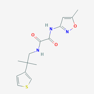 molecular formula C14H17N3O3S B2588616 N1-(2-甲基-2-(噻吩-3-基)丙基)-N2-(5-甲基异恶唑-3-基)草酰胺 CAS No. 2309601-26-9