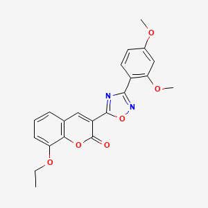 molecular formula C21H18N2O6 B2588628 3-[3-(2,4-二甲氧基苯基)-1,2,4-噁二唑-5-基]-8-乙氧基-2H-色烯-2-酮 CAS No. 931693-86-6