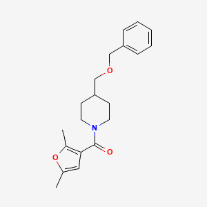 molecular formula C20H25NO3 B2588639 (4-((Benzyloxy)methyl)piperidin-1-yl)(2,5-dimethylfuran-3-yl)methanone CAS No. 1226430-73-4