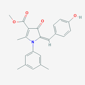 molecular formula C22H21NO4 B258864 methyl (5E)-1-(3,5-dimethylphenyl)-5-(4-hydroxybenzylidene)-2-methyl-4-oxo-4,5-dihydro-1H-pyrrole-3-carboxylate 