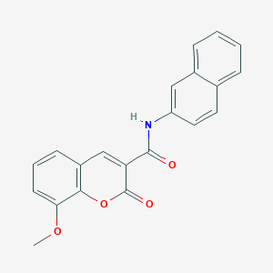 molecular formula C21H15NO4 B2588640 8-methoxy-N-(naphthalen-2-yl)-2-oxo-2H-chromene-3-carboxamide CAS No. 73930-51-5