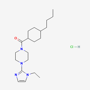 molecular formula C20H35ClN4O B2588647 (4-butylcyclohexyl)(4-(1-ethyl-1H-imidazol-2-yl)piperazin-1-yl)methanone hydrochloride CAS No. 1189445-11-1