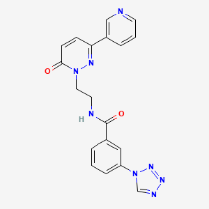 molecular formula C19H16N8O2 B2588657 N-(2-(6-oxo-3-(pyridin-3-yl)pyridazin-1(6H)-yl)ethyl)-3-(1H-tetrazol-1-yl)benzamide CAS No. 1207015-26-6