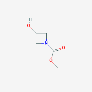 molecular formula C5H9NO3 B2588671 3-羟基氮杂环丁烷-1-羧酸甲酯 CAS No. 118972-97-7