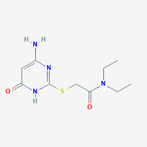 molecular formula C10H16N4O2S B2588689 2-((4-氨基-6-羟基嘧啶-2-基)硫代)-N,N-二乙基乙酰胺 CAS No. 36162-24-0