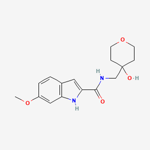 molecular formula C16H20N2O4 B2588691 N-((4-羟基四氢-2H-吡喃-4-基)甲基)-6-甲氧基-1H-吲哚-2-甲酰胺 CAS No. 1798459-24-1