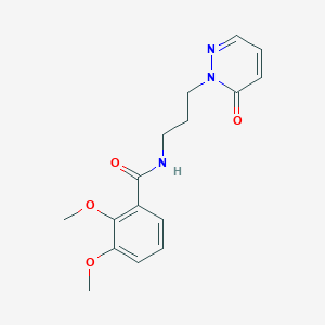 molecular formula C16H19N3O4 B2588698 2,3-二甲氧基-N-(3-(6-氧代吡哒嗪-1(6H)-基)丙基)苯甲酰胺 CAS No. 1169977-00-7