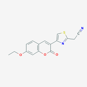 molecular formula C16H12N2O3S B258870 [4-(7-ethoxy-2-oxo-2H-chromen-3-yl)-1,3-thiazol-2-yl]acetonitrile 