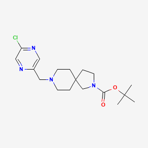 molecular formula C18H27ClN4O2 B2588707 Tert-butyl 8-[(5-chloropyrazin-2-yl)methyl]-2,8-diazaspiro[4.5]decane-2-carboxylate CAS No. 2378503-48-9