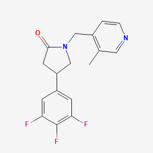 molecular formula C17H15F3N2O B2588709 1-[(3-Methylpyridin-4-yl)methyl]-4-(3,4,5-trifluorophenyl)pyrrolidin-2-one CAS No. 2242777-07-5