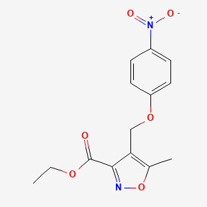 Ethyl 5-methyl-4-((4-nitrophenoxy)methyl)isoxazole-3-carboxylate