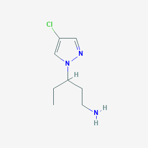 3-(4-chloro-1H-pyrazol-1-yl)pentan-1-amine