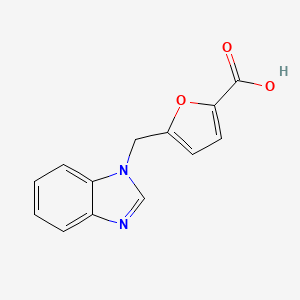 molecular formula C13H10N2O3 B2588723 5-(1H-Benzimidazol-1-ylmethyl)-2-furoic acid CAS No. 953718-59-7