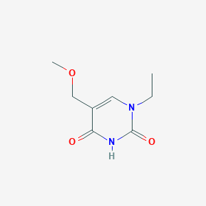 molecular formula C8H12N2O3 B258873 1-ethyl-5-(methoxymethyl)-2,4(1H,3H)-pyrimidinedione 