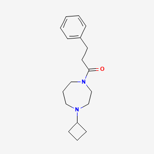 molecular formula C18H26N2O B2588733 1-(4-Cyclobutyl-1,4-diazepan-1-yl)-3-phénylpropan-1-one CAS No. 2309216-55-3