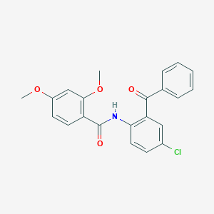 molecular formula C22H18ClNO4 B258874 N-(2-benzoyl-4-chlorophenyl)-2,4-dimethoxybenzamide 