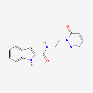 molecular formula C15H14N4O2 B2588748 N-(2-(6-氧代吡哒嗪-1(6H)-基)乙基)-1H-吲哚-2-甲酰胺 CAS No. 1208513-65-8