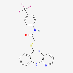 2-((11H-benzo[e]pyrido[3,2-b][1,4]diazepin-6-yl)thio)-N-(4-(trifluoromethyl)phenyl)acetamide