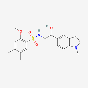N-(2-hydroxy-2-(1-methylindolin-5-yl)ethyl)-2-methoxy-4,5-dimethylbenzenesulfonamide