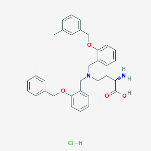 molecular formula C34H39ClN2O4 B2588783 V-9302 (hydrochloride) CAS No. 2416138-42-4
