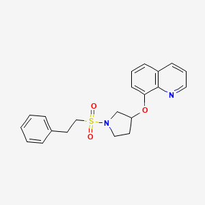 8-((1-(Phenethylsulfonyl)pyrrolidin-3-yl)oxy)quinoline