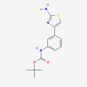 tert-butyl N-[3-(2-amino-1,3-thiazol-4-yl)phenyl]carbamate