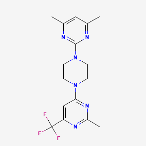 4-(4-(4,6-Dimethylpyrimidin-2-yl)piperazin-1-yl)-2-methyl-6-(trifluoromethyl)pyrimidine