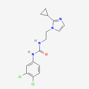 molecular formula C15H16Cl2N4O B2588805 1-(2-(2-环丙基-1H-咪唑-1-基)乙基)-3-(3,4-二氯苯基)脲 CAS No. 2034581-84-3