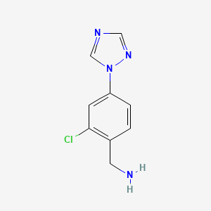 [2-chloro-4-(1H-1,2,4-triazol-1-yl)phenyl]methanamine