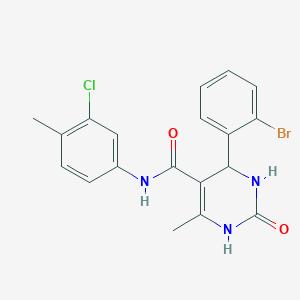 molecular formula C19H17BrClN3O2 B2588818 4-(2-溴苯基)-N-(3-氯-4-甲基苯基)-6-甲基-2-氧代-1,2,3,4-四氢嘧啶-5-甲酰胺 CAS No. 405156-71-0