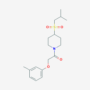 2-(3-methylphenoxy)-1-[4-(2-methylpropanesulfonyl)piperidin-1-yl]ethan-1-one