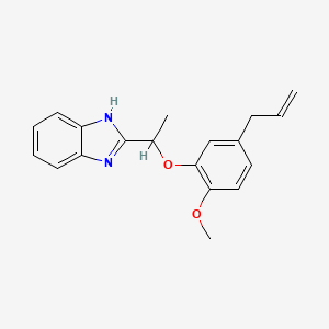 molecular formula C19H20N2O2 B2588829 2-(1-(5-allyl-2-methoxyphenoxy)ethyl)-1H-benzo[d]imidazole CAS No. 1393594-51-8
