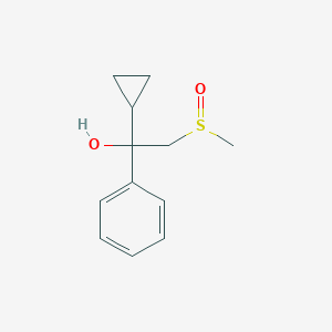molecular formula C12H16O2S B258883 1-Cyclopropyl-2-(methylsulfinyl)-1-phenylethanol 