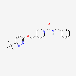 molecular formula C22H30N4O2 B2588830 N-Benzyl-4-[(6-tert-butylpyridazin-3-yl)oxymethyl]piperidine-1-carboxamide CAS No. 2380062-10-0