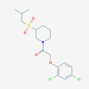 2-(2,4-Dichlorophenoxy)-1-[3-(2-methylpropanesulfonyl)piperidin-1-yl]ethan-1-one