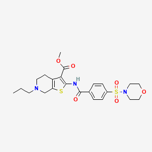 molecular formula C23H29N3O6S2 B2588851 2-(4-(吗啉磺酰基)苯甲酰胺)-6-丙基-4,5,6,7-四氢噻吩并[2,3-c]吡啶-3-羧酸甲酯 CAS No. 681178-04-1