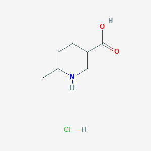 molecular formula C7H14ClNO2 B2588859 6-Methyl-piperidine-3-carboxylic acid hydrochloride CAS No. 1965309-07-2