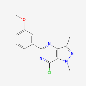 molecular formula C14H13ClN4O B2588880 7-氯-5-(3-甲氧基苯基)-1,3-二甲基-1H-吡唑并[4,3-d]嘧啶 CAS No. 1092278-46-0