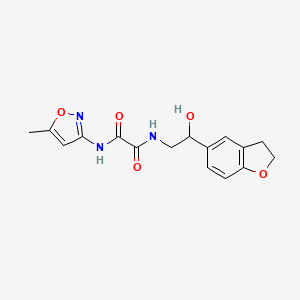 molecular formula C16H17N3O5 B2588886 N1-(2-(2,3-dihydrobenzofuran-5-yl)-2-hydroxyethyl)-N2-(5-methylisoxazol-3-yl)oxalamide CAS No. 1421485-04-2