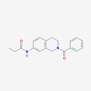 molecular formula C19H20N2O2 B2588908 N-(2-benzoyl-1,2,3,4-tetrahydroisoquinolin-7-yl)propionamide CAS No. 955718-21-5