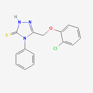 molecular formula C15H12ClN3OS B2588909 5-(2-氯苯氧基甲基)-4-苯基-4H-1,2,4-三唑-3-硫醇 CAS No. 64910-34-5