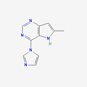 molecular formula C10H9N5 B2588918 4-Imidazol-1-yl-6-methyl-5H-pyrrolo[3,2-d]pyrimidine CAS No. 2310122-97-3