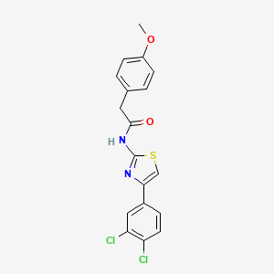 molecular formula C18H14Cl2N2O2S B2588919 N-[4-(3,4-dichlorophenyl)-1,3-thiazol-2-yl]-2-(4-methoxyphenyl)acetamide CAS No. 549498-43-3
