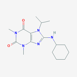 molecular formula C16H25N5O2 B258892 8-(cyclohexylamino)-7-isopropyl-1,3-dimethyl-3,7-dihydro-1H-purine-2,6-dione 