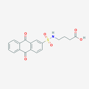 molecular formula C18H15NO6S B2588921 4-(9,10-Dioxo-9,10-dihydroanthracene-2-sulfonamido)butanoic acid CAS No. 900136-87-0