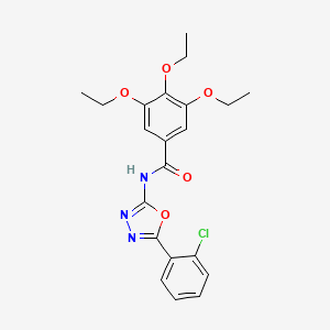 molecular formula C21H22ClN3O5 B2588924 N-[5-(2-chlorophenyl)-1,3,4-oxadiazol-2-yl]-3,4,5-triethoxybenzamide CAS No. 941937-42-4