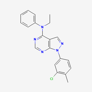 molecular formula C20H18ClN5 B2588942 1-(3-氯-4-甲基苯基)-N-乙基-N-苯基-1H-吡唑并[3,4-d]嘧啶-4-胺 CAS No. 890894-87-8